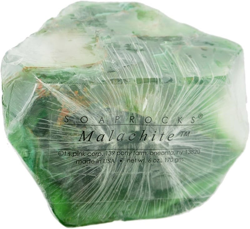 SoapRocks Malachite Soap - 6 oz. Cucumber Melon Scented Gemstone Soap - Image 1